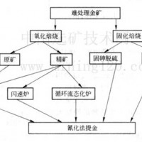 鞏義鉑思特從難選含碳金礦石中回收黃金，金礦石選冶工藝流程