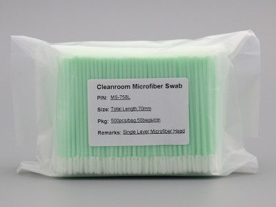 MS758L短桿單層超細(xì)纖維布頭無塵凈化工業(yè)棉簽清潔擦拭棒