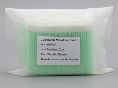 MS758B短桿雙層超細(xì)纖維布頭無(wú)塵凈化工業(yè)棉簽清潔擦拭棒